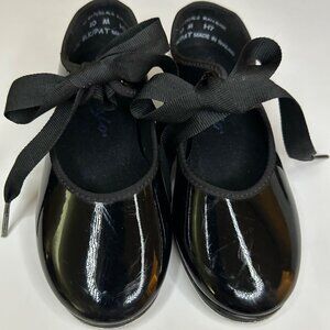 Girls Capezio Tele Tone Tap Shoes 10M H7 Black